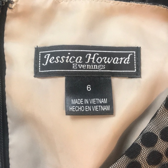 Jessica Howard Evening Sleeveless Polka Dot Size 6 - Picture 4 of 5